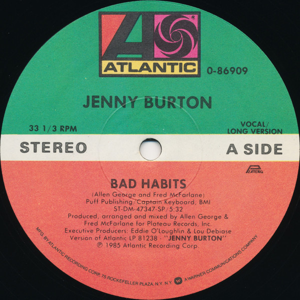 Jenny Burton - Bad Habits | Atlantic (0-86909) - 2 Jenny Burton - Bad Habits | Atlantic (0-86909) - 2