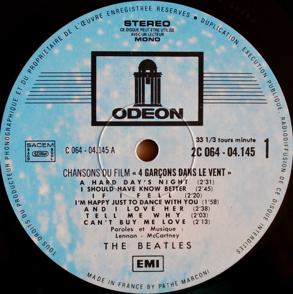 The Beatles - 4 Garçons Dans Le Vent | Odeon (2C 064-04145) - main The Beatles - 4 Garçons Dans Le Vent | Odeon (2C 064-04145) - main