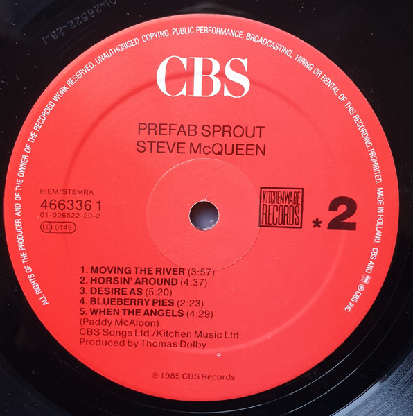 Prefab Sprout - Steve McQueen | CBS (466336 1) - 4