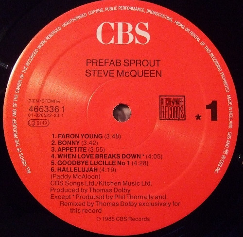Prefab Sprout - Steve McQueen | CBS (466336 1) - 3