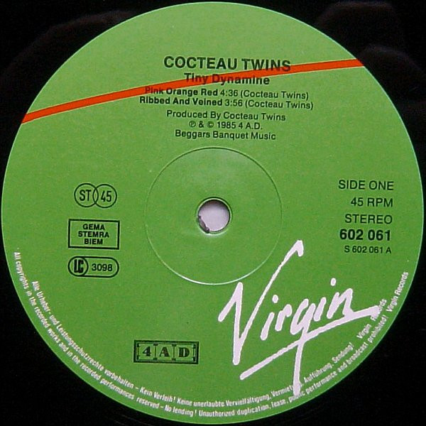 Cocteau Twins - Tiny Dynamine | Virgin (602 061) - 3