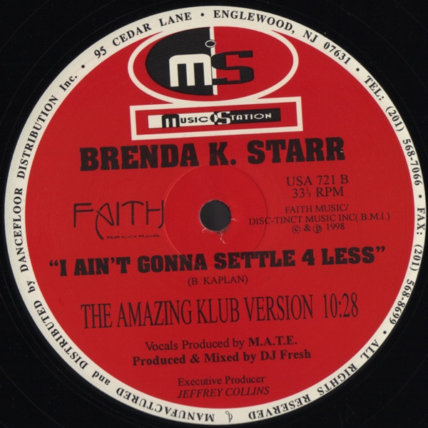 Brenda K. Starr - I Ain't Gonna Settle 4 Less | Music Station (USA 721) - 2 Brenda K. Starr - I Ain't Gonna Settle 4 Less | Music Station (USA 721) - 2
