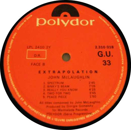 John McLaughlin - Extrapolation | Polydor (2310 018) - 4 John McLaughlin - Extrapolation | Polydor (2310 018) - 4