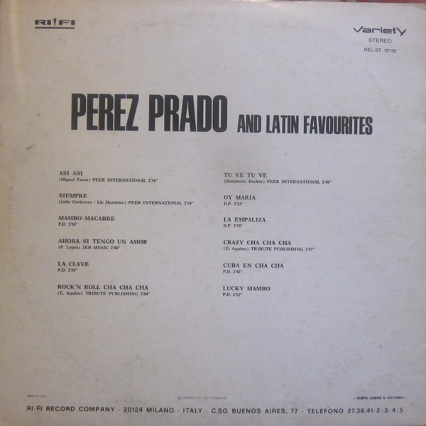 Perez Prado - Perez Prado And Latin Favourites | Penny (REL ST 19135) - 2