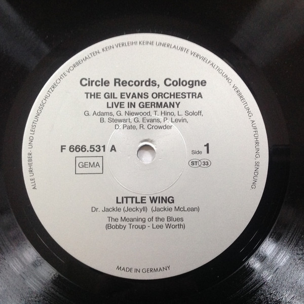 Gil Evans And His Orchestra - Little Wing (Live In Germany) | Circle Records (F 666.531) - 3 Gil Evans And His Orchestra - Little Wing (Live In Germany) | Circle Records (F 666.531) - 3