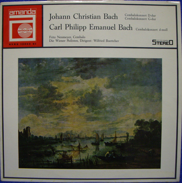 Johann Christian Bach / Carl Philipp Emanuel Bach - Fritz Neumeyer , Die Wiener Solisten , Wilfried Boettcher - Cembalokonzert D-dur / Cembalokonzert G-dur / Cembalokonzert D-moll | Amadeo (AVRS 12003 St) - main