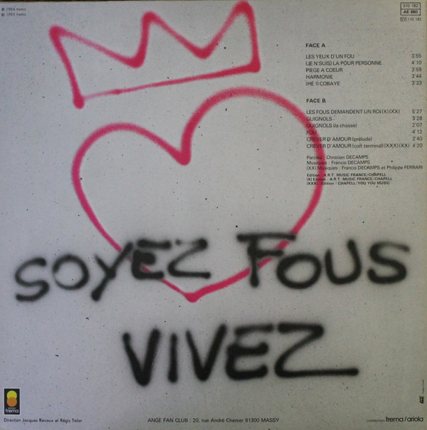 Ange - Fou ! | Trema (310 182) - 2