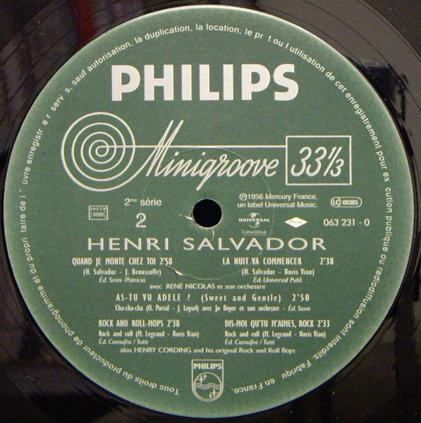 Henri Salvador Alias Henry Cording And His Original Rock And Roll Boys - Henri Salvador 2 | Philips (N 063 231-0) - 4 Henri Salvador Alias Henry Cording And His Original Rock And Roll Boys - Henri Salvador 2 | Philips (N 063 231-0) - 4