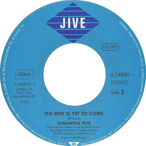 Samantha Fox - I Surrender (To The Spirit Of The Night) | Jive (6.14880) - 4