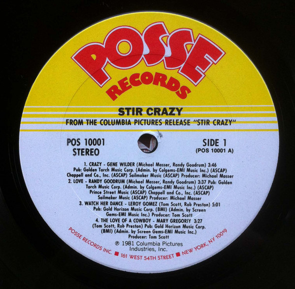 Various - The Original Soundtrack From The Motion Picture "Stir Crazy" | Posse Records (POS 10001) - 3 Various - The Original Soundtrack From The Motion Picture "Stir Crazy" | Posse Records (POS 10001) - 3
