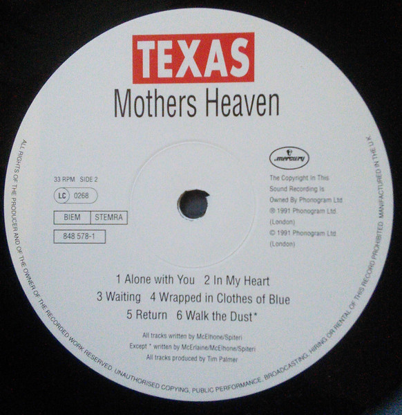 Texas - Mothers Heaven | Mercury (848 578-1) - 4 Texas - Mothers Heaven | Mercury (848 578-1) - 4