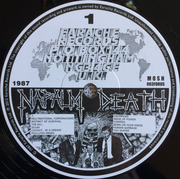 Napalm Death - Scum | Earache (MOSH003FDRUS) - 3 Napalm Death - Scum | Earache (MOSH003FDRUS) - 3