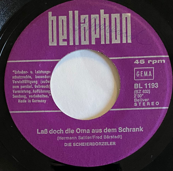Die 3 Singenden Scheierborzeler Vom MCC - Schwupp Ist Der Papa Mir Der Hand Wieder Da | Bellaphon (BL 1193) - 3