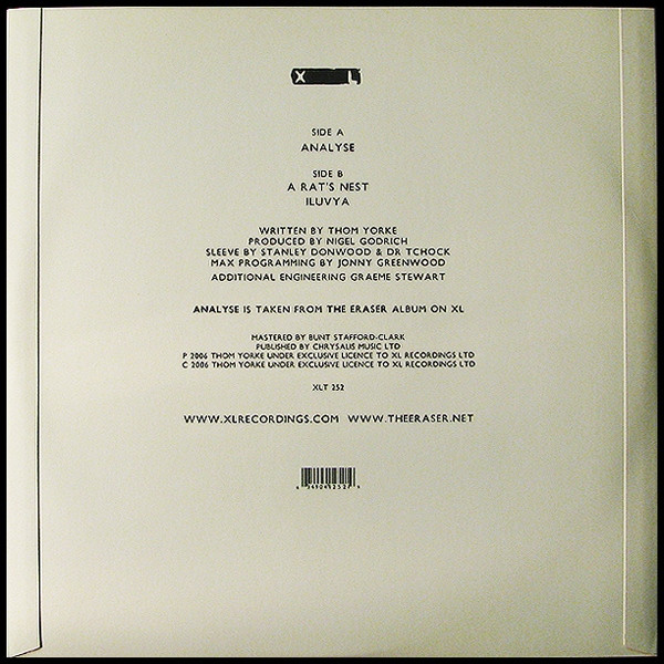 Thom Yorke - Analyse | XL Recordings (XLT 252) - 2