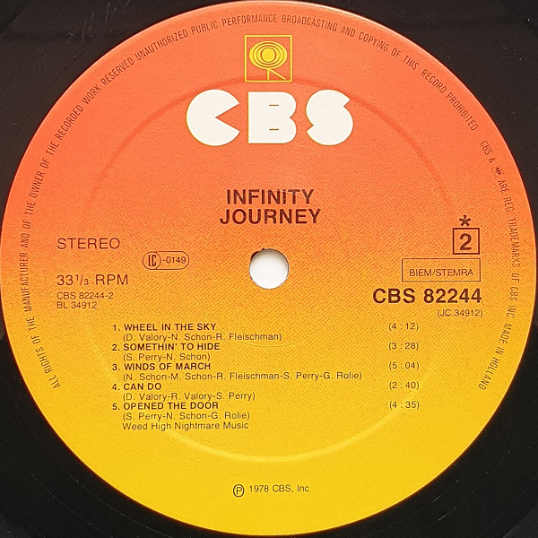 Journey - Infinity | CBS (CBS 82244) - 3