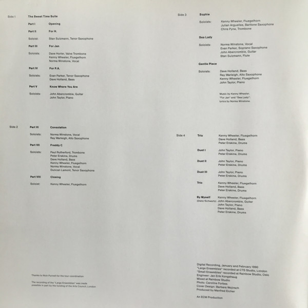 Kenny Wheeler - Music For Large & Small Ensembles | ECM Records (ECM 1415/16) - main