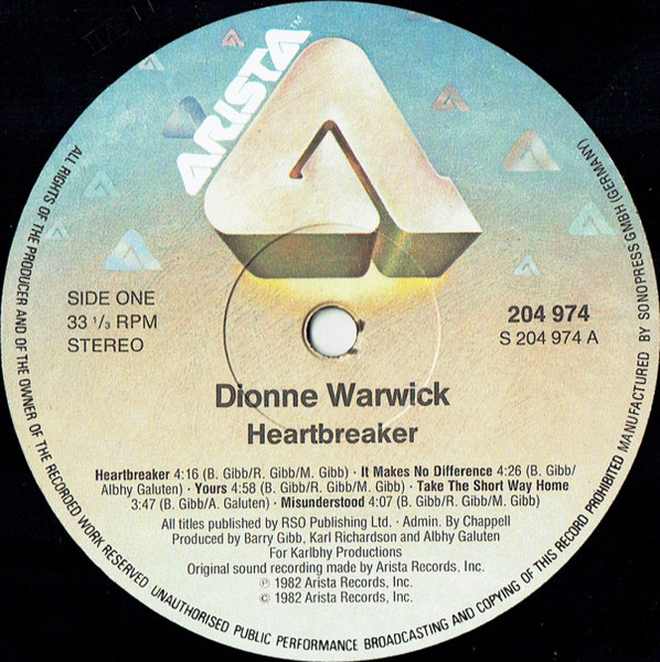 Dionne Warwick - Heartbreaker | Arista (204 974) - 3