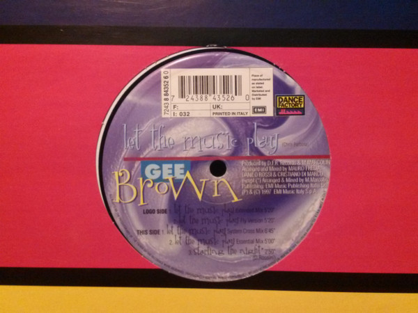 Gee Brown - Let The Music Play | Dance Factory (7243 8 84352 6 0) - 2