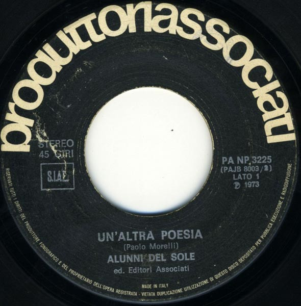 Gli Alunni Del Sole - Un'Altra Poesia | Produttori Associati (PA NP 3225) - 3