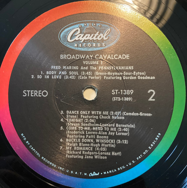 Fred Waring & The Pennsylvanians - Broadway Cavalcade / Volume 1 | Capitol Records (ST 1389) - 4 Fred Waring & The Pennsylvanians - Broadway Cavalcade / Volume 1 | Capitol Records (ST 1389) - 4