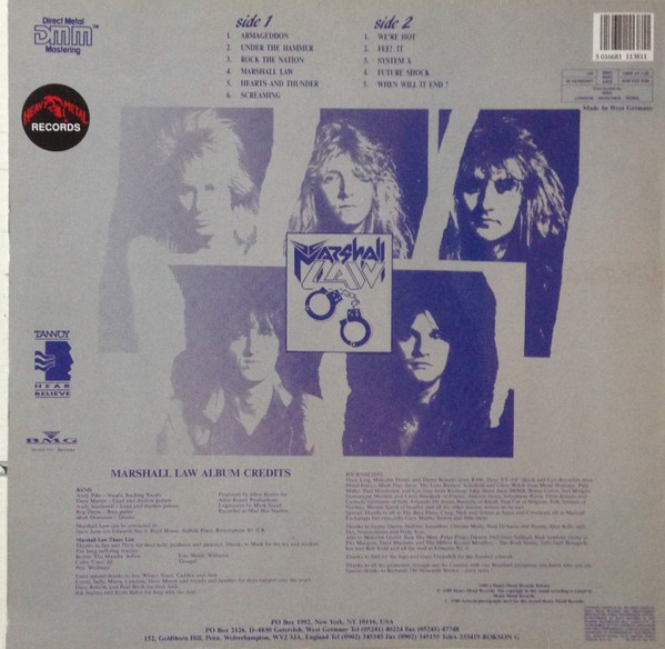 Marshall Law - Marshall Law | Heavy Metal Records (HMRLP138) - 2
