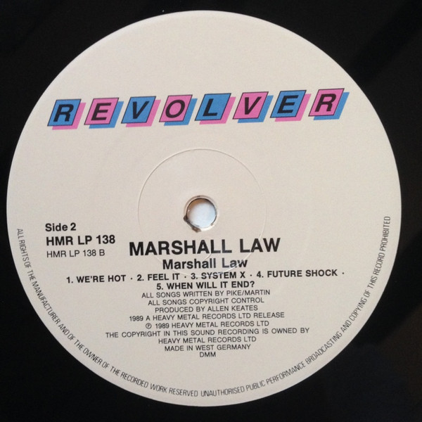 Marshall Law - Marshall Law | Heavy Metal Records (HMRLP138) - 4