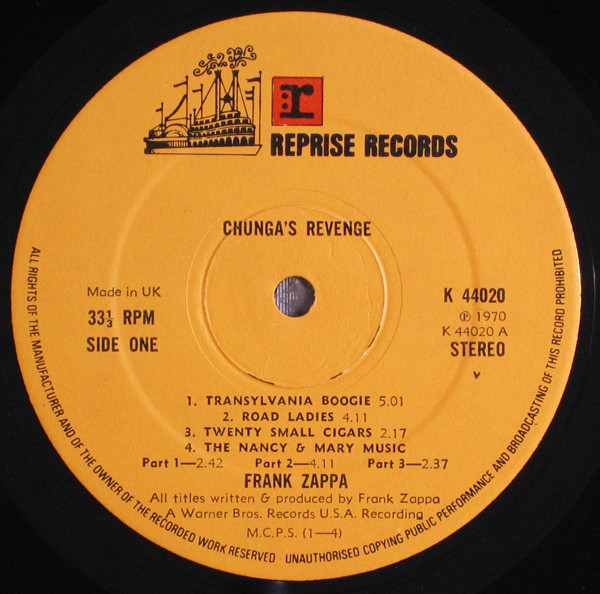 Frank Zappa - Chunga's Revenge | Reprise Records (K 44020) - main