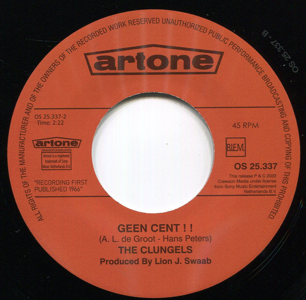 The Clungels - Dat Had Ik Nog Nooit Gedaan / Geen Cent !! | Artone (OS 25.337) - 4