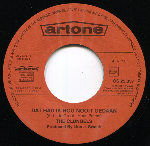 The Clungels - Dat Had Ik Nog Nooit Gedaan / Geen Cent !! | Artone (OS 25.337) - 3