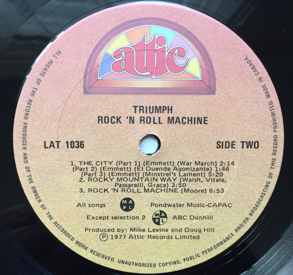 Triumph - Rock & Roll Machine | Attic (LAT 1036) - 4 Triumph - Rock & Roll Machine | Attic (LAT 1036) - 4