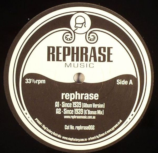 Rephrase - Since 1939 | Rephrase Music (rephrase002) - main Rephrase - Since 1939 | Rephrase Music (rephrase002) - main