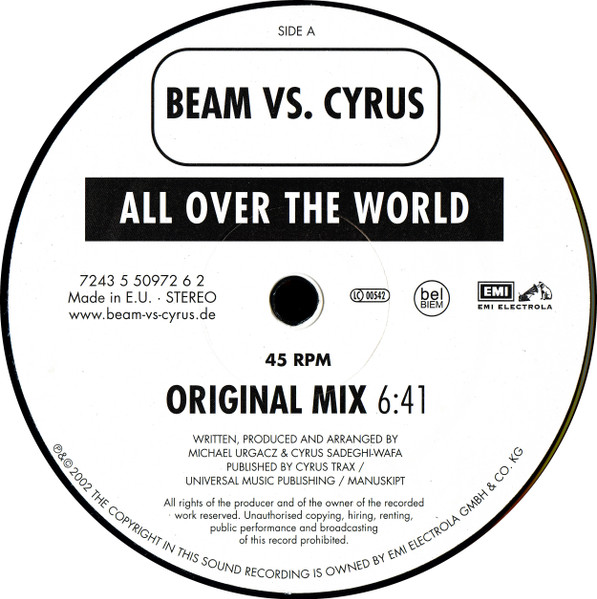 Beam Vs. Cyrus - All Over The World | EMI Electrola (7243 5 50972 6 2) - 3 Beam Vs. Cyrus - All Over The World | EMI Electrola (7243 5 50972 6 2) - 3