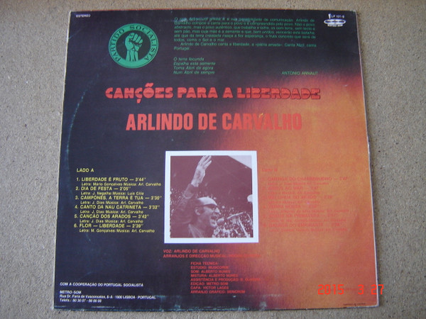 Arlindo De Carvalho - Canções Para A Liberdade | Metro-Som (LP 101-S) - 2