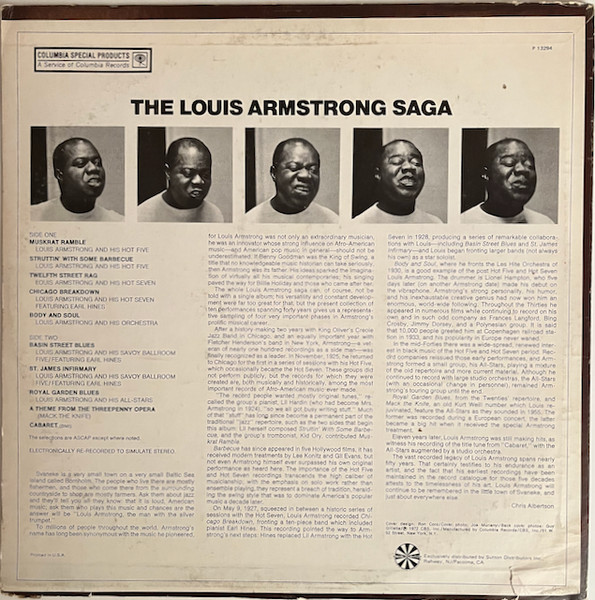Louis Armstrong - The Louis Armstrong Saga | Columbia Special Products (P 13294) - 2 Louis Armstrong - The Louis Armstrong Saga | Columbia Special Products (P 13294) - 2