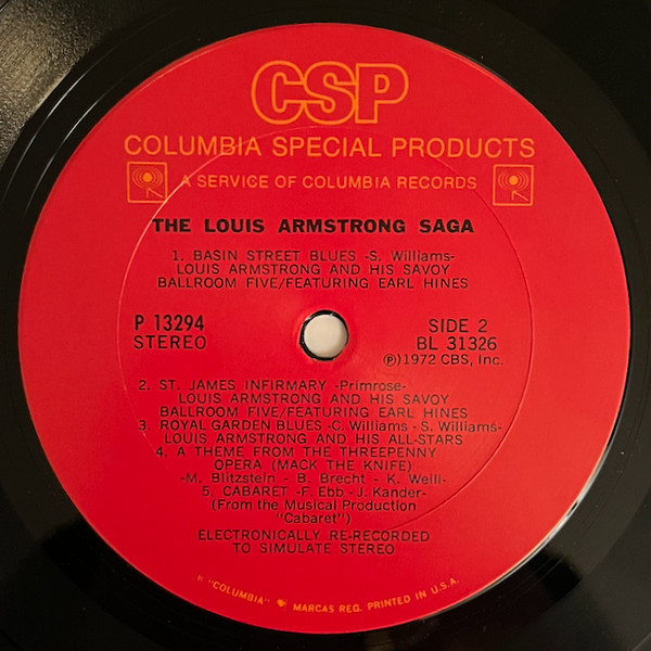 Louis Armstrong - The Louis Armstrong Saga | Columbia Special Products (P 13294) - 4 Louis Armstrong - The Louis Armstrong Saga | Columbia Special Products (P 13294) - 4