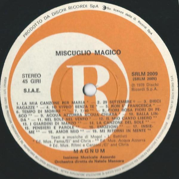 Magnum - Miscuglio Magico | Ricordi (SRLM 2009) - 3 Magnum - Miscuglio Magico | Ricordi (SRLM 2009) - 3