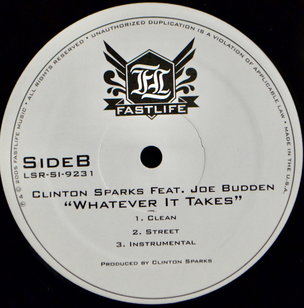 Clinton Sparks - Run This City / Whatever It Takes | Fastlife (LSR-SI-9231) - 3