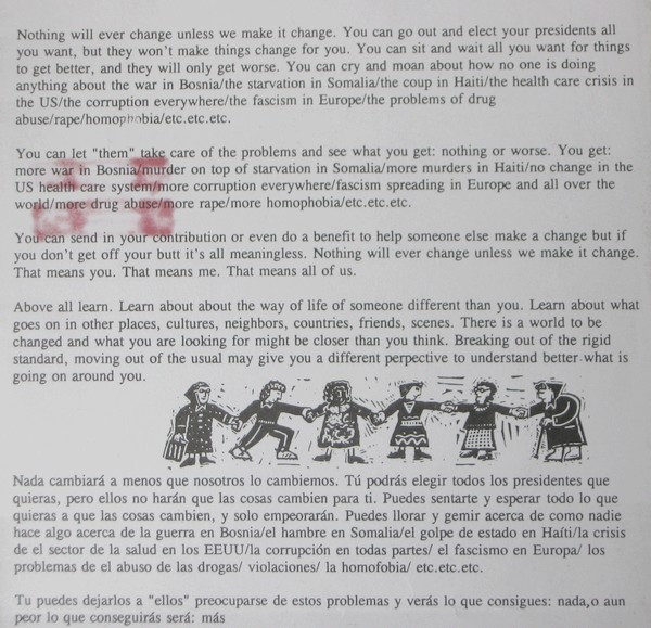 Huasipungo / Los Crudos - Nunca Nada Cambia... A Menos Que Lo Hagamos Cambiar. | Discos Sanjuancito (SJD-2) - 3
