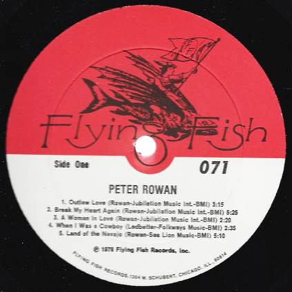 Peter Rowan - Peter Rowan | Flying Fish (071) - 3 Peter Rowan - Peter Rowan | Flying Fish (071) - 3