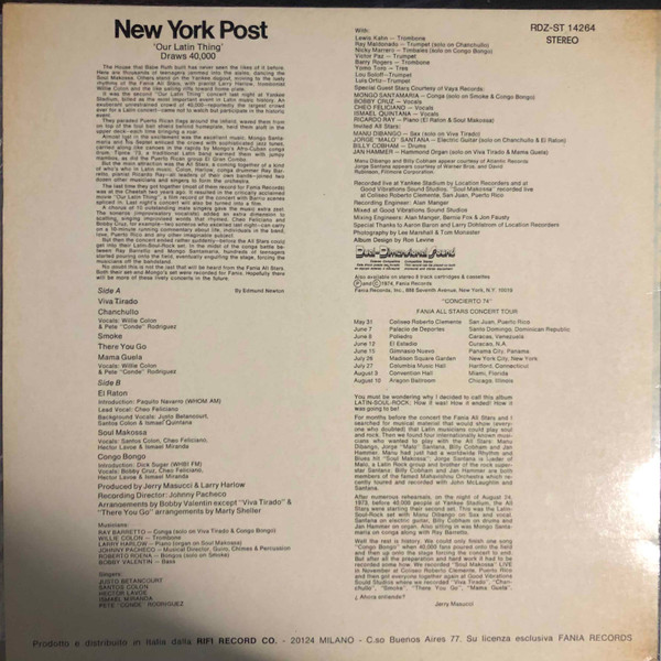 Fania All Stars - Latin-Soul-Rock | Fania Records (SLP 00470) - 3 Fania All Stars - Latin-Soul-Rock | Fania Records (SLP 00470) - 3