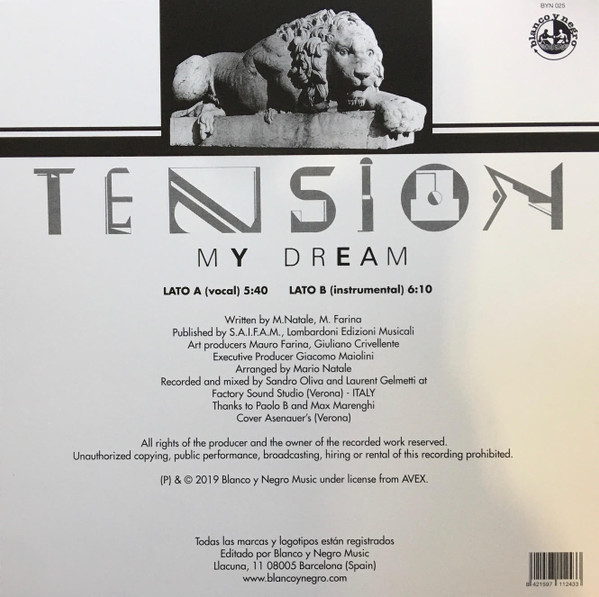 Tension - My Dream | Blanco Y Negro (BYN 025) - 2 Tension - My Dream | Blanco Y Negro (BYN 025) - 2