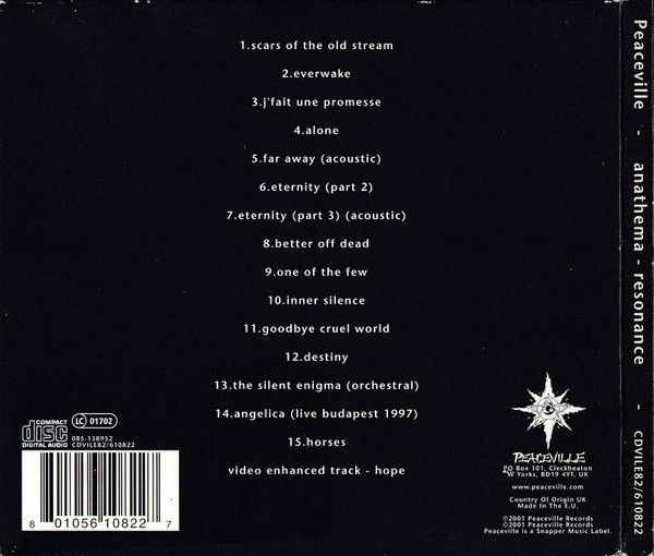 Anathema - Resonance | Peaceville (CDVILE82) - 2 Anathema - Resonance | Peaceville (CDVILE82) - 2