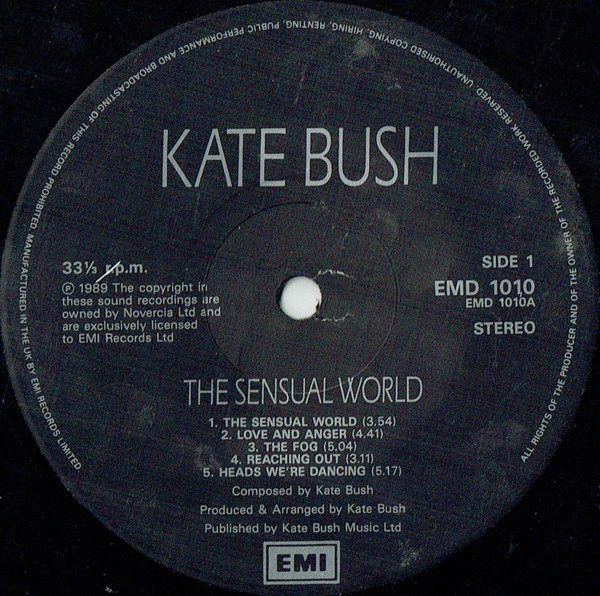 Kate Bush - The Sensual World | EMI (EMD 1010) - 3
