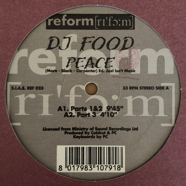 DJ Food - Peace | Reform (REF 023) - 2
