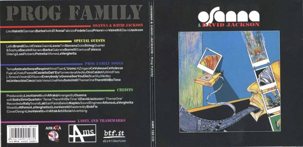 Osanna & David Jackson - Prog Family | AMS Records (AMS 150 CD) - 2 Osanna & David Jackson - Prog Family | AMS Records (AMS 150 CD) - 2