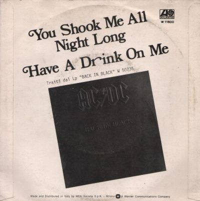 AC/DC - You Shook Me All Night Long | Atlantic (W 11600) - 2