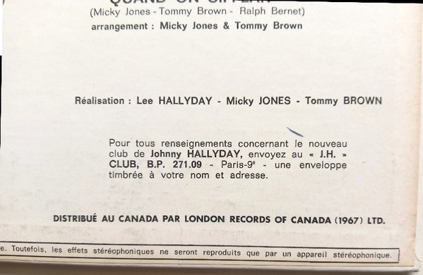 Johnny Hallyday - Rêve Et Amour | Philips (844.895) - 3