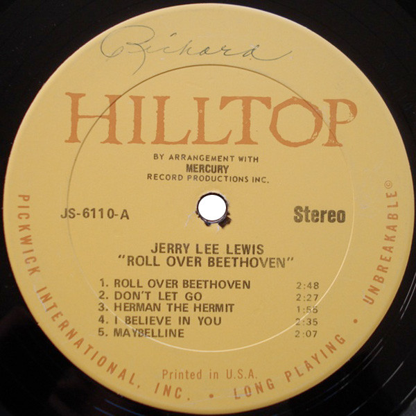 Jerry Lee Lewis - Roll Over Beethoven !!! | Hilltop (JS-6110) - 3 Jerry Lee Lewis - Roll Over Beethoven !!! | Hilltop (JS-6110) - 3