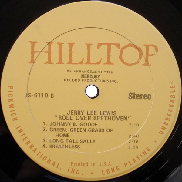 Jerry Lee Lewis - Roll Over Beethoven !!! | Hilltop (JS-6110) - 4 Jerry Lee Lewis - Roll Over Beethoven !!! | Hilltop (JS-6110) - 4