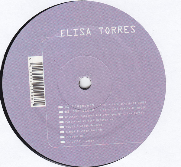 Elisa Torres - Fragments EP | Protégé Records (Protégé 02) - main Elisa Torres - Fragments EP | Protégé Records (Protégé 02) - main
